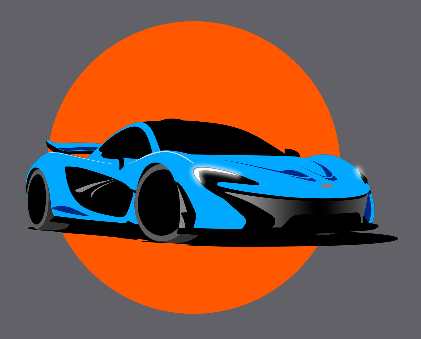 McLaren P1 (in blue) unisex organic cotton t-shirt