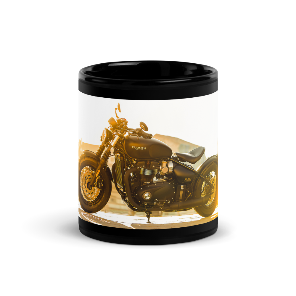 Triumph Bobber motorcycle mug - black