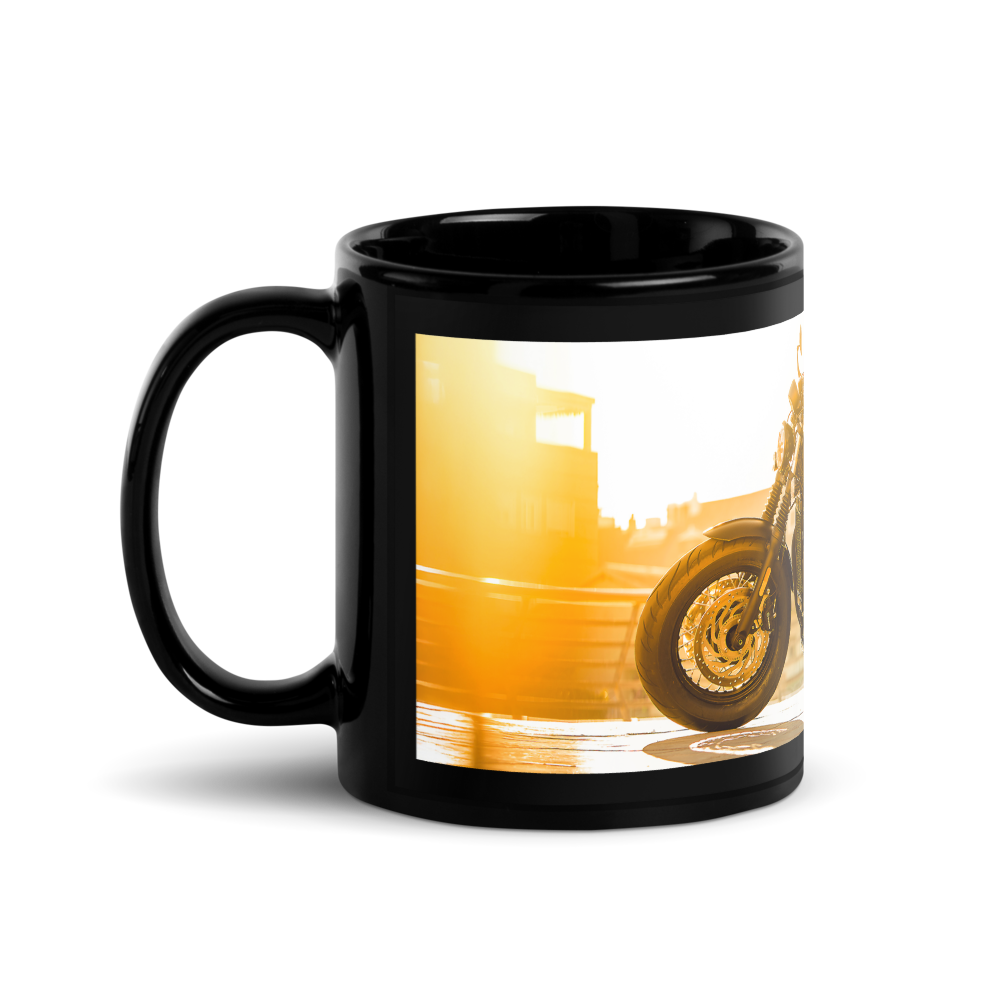 Triumph Bobber motorcycle mug - black