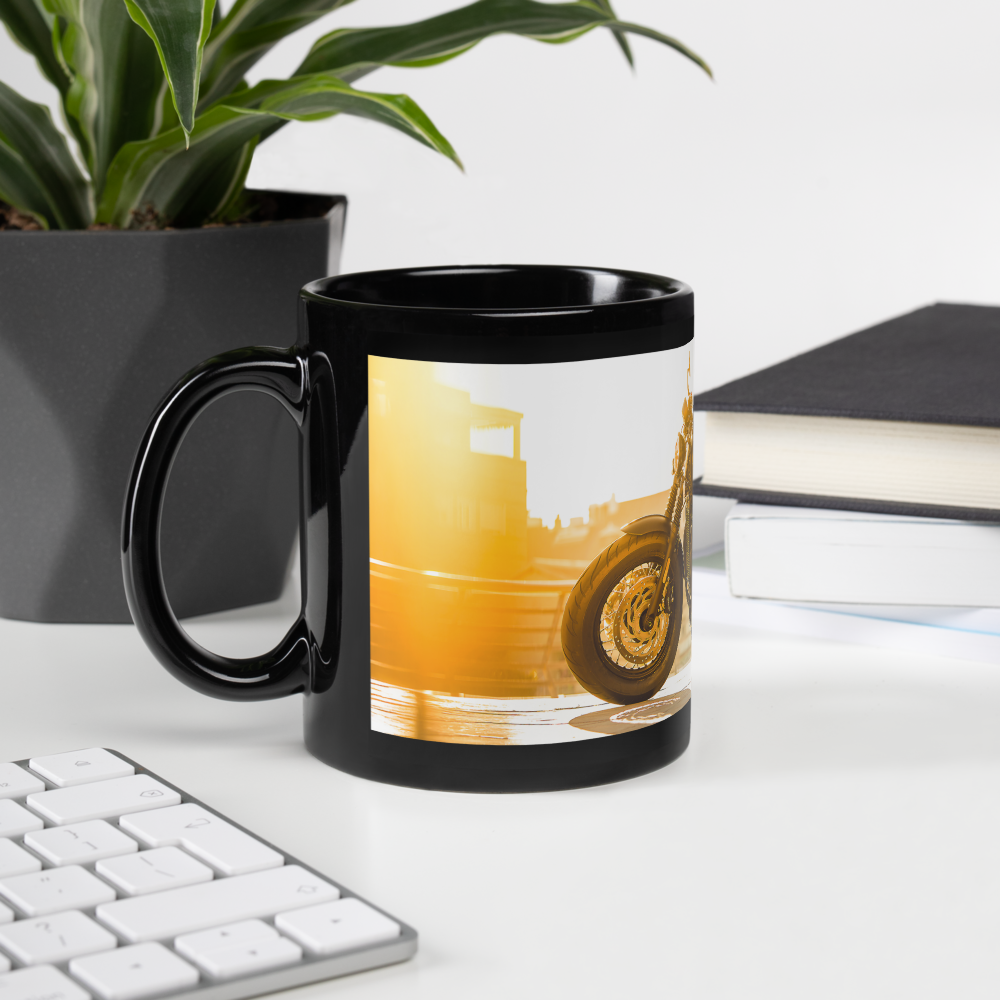 Triumph Bobber motorcycle mug - black